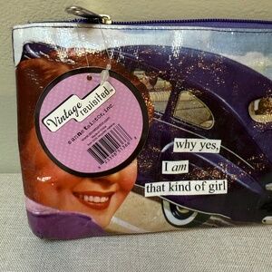 Anne Taintor Vintage Revisited Recycled Cosmetic Bag Pouch